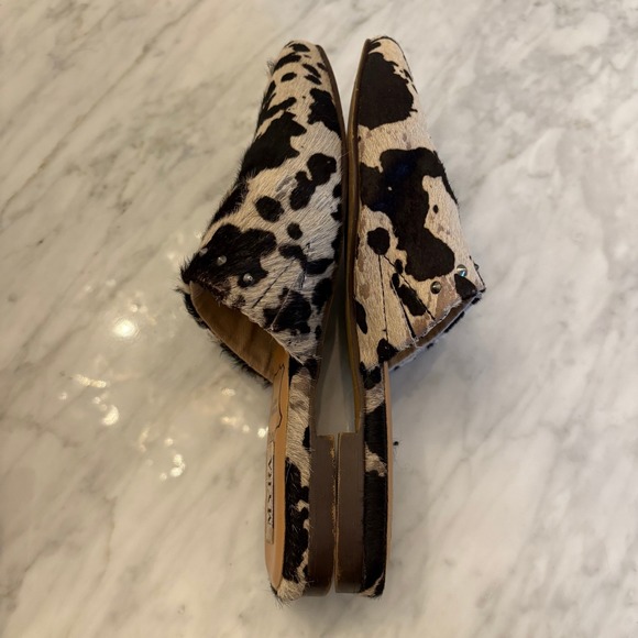 MYRA Cowhide Hair-On Leather Studded Mule Slides Size‎ 7 Western Boho Flats - Picture 12 of 15